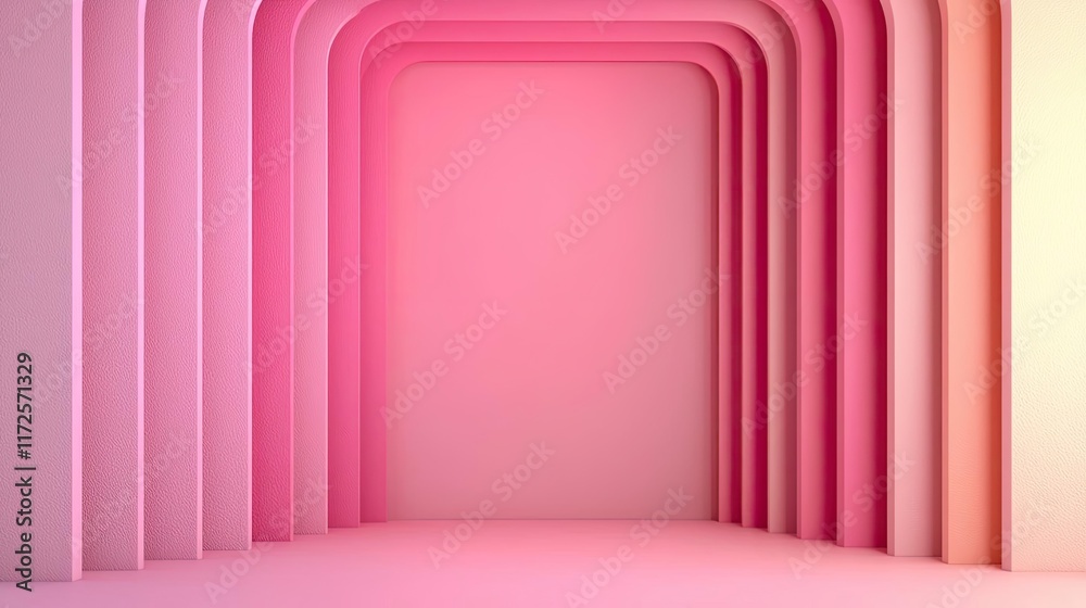 Aufkleber pastel abstract background idea. abstract pink gradient archway design for modern backgrounds and cr