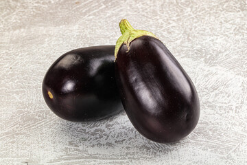 Raw ripe organic eggplant vegetable