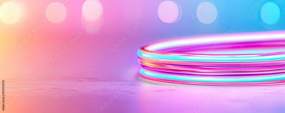 Aufkleber Neon abstract background idea. Vibrant neon lights swirl in mesmerizing patterns, creating a dynamic visual experience.