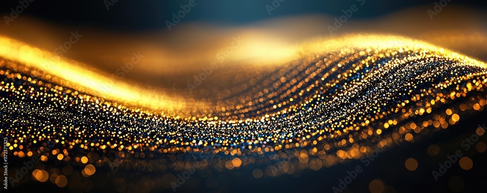 Aufkleber Glitter abstract background concept. Abstract golden waves shimmering with light create a mesmerizing visual effect.