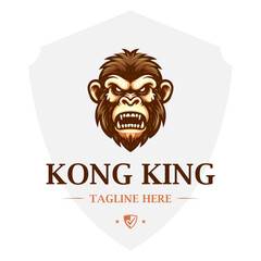 Kingkong Mascot logo, wild, gorilla logo fully editable