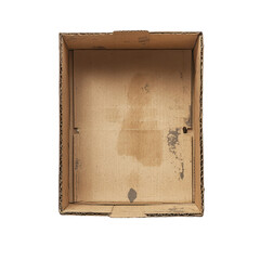 Empty Cardboard Box with Brown Color and Simple Design Inside