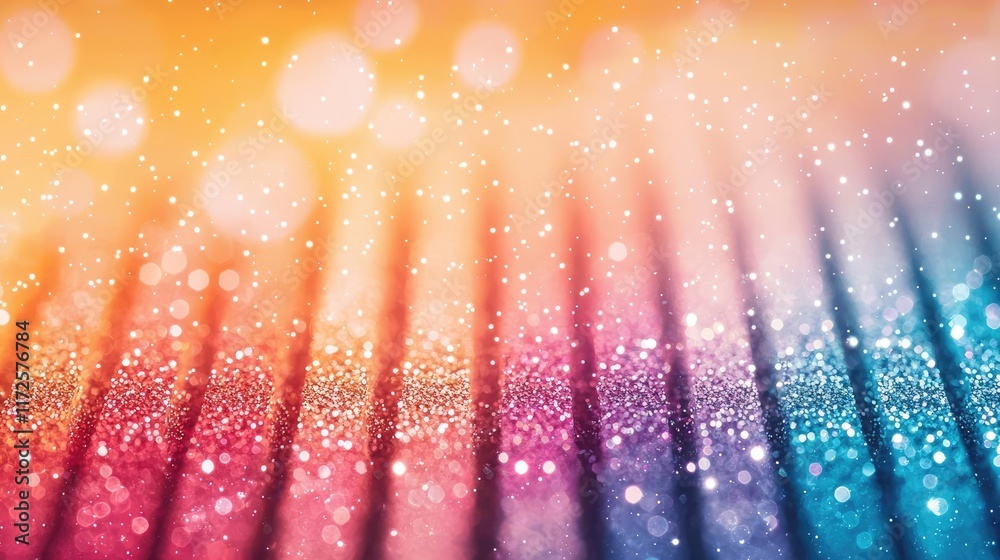 Poster Glitter abstract background concept. Colorful abstract background with vibrant gradients and sparkling effects.