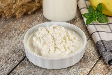Grain cottage cheese with sour