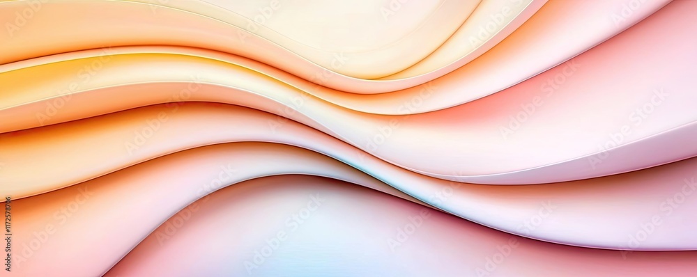Poster Pastel abstract background idea. A vibrant abstract wave pattern in soft pastel colors for creative design projects.