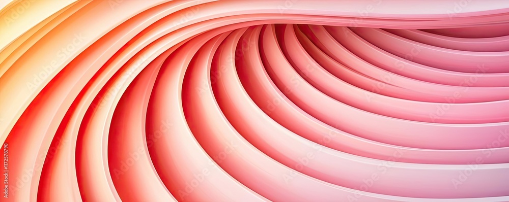 Aufkleber pastel abstract background idea. a vibrant wave of pink and orange colors creates a dynamic abstract