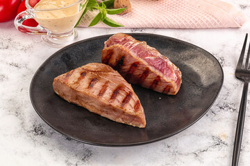 Delicous grilled tuna dish steak