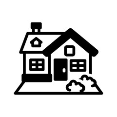 Vector black icons for Bungalow