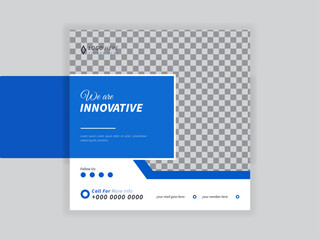 Business marketing agency promotion social media post vector template. Set of Editable minimal square web banner