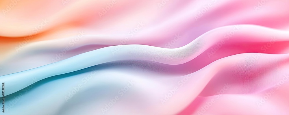 Aufkleber Pastel abstract background idea. Abstract colorful waves create a smooth, flowing texture in pastel shades.