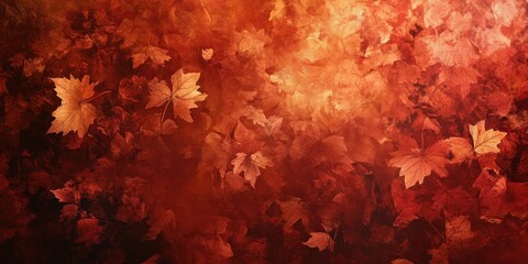 Autumn Leaves Abstract Background Red Hues
