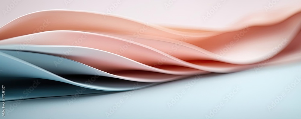 Poster Pastel abstract background idea. Abstract wave pattern design featuring soft colors and smooth curves.