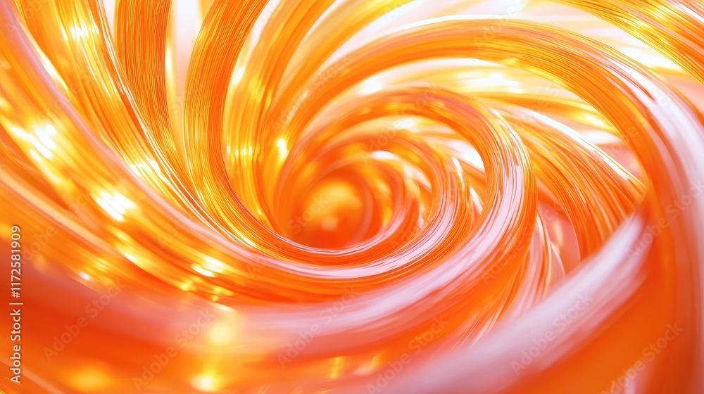 Aufkleber Neon abstract background idea. Abstract swirling patterns with vibrant orange lights creating dynamic movement.