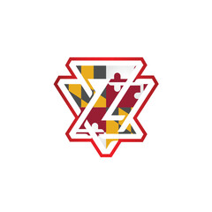 Vector Logo A Z Maryland flag Logo