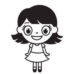 Cute happy girl vector