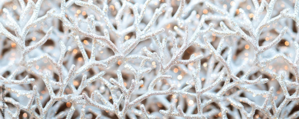Poster glitter abstract background concept. intricate patterns of white coral formations in a stunning unde