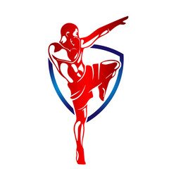 Single Fighter Shield Logo