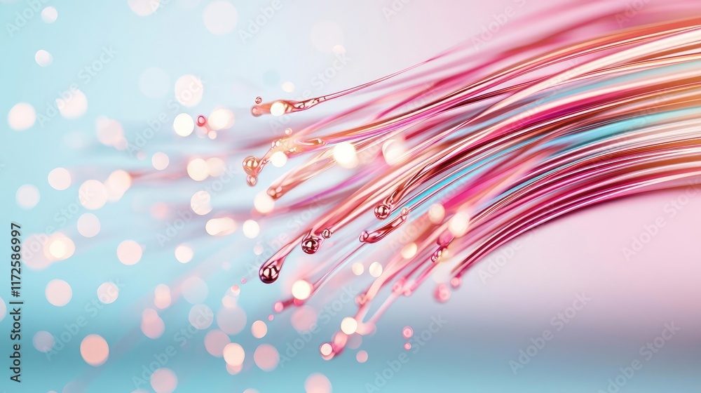 Aufkleber Splash abstract background concept. Vibrant abstract background with colorful digital lines and glowing effects.