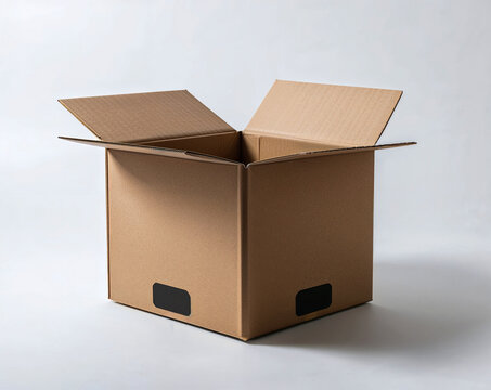 Open Cardboard Box Isolated on white