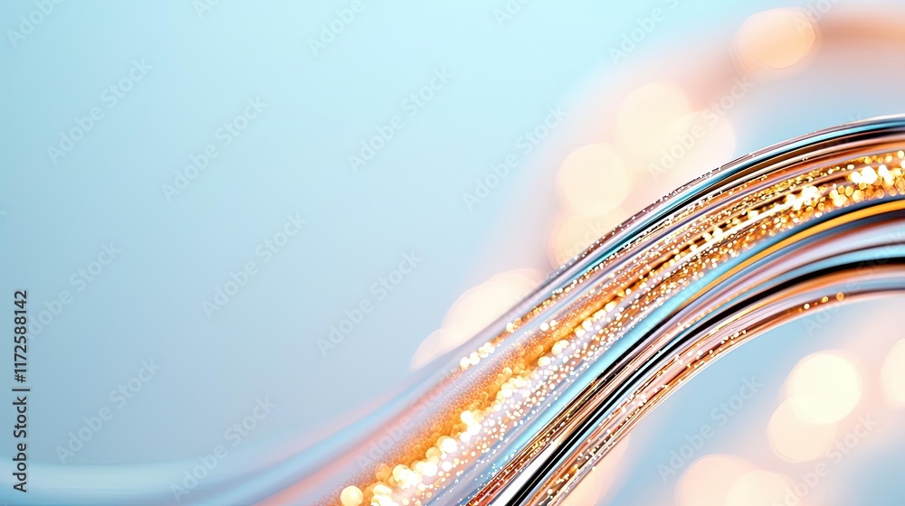Poster Glitter abstract background concept. Elegant abstract design featuring flowing lines and soft glowing lights.