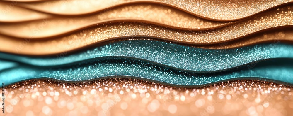 Poster Glitter abstract background concept. Abstract design with layers of shimmering colors creating a mesmerizing visual effect.