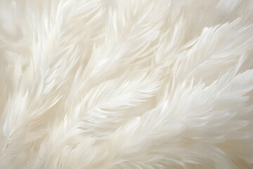 Obraz premium Elegant white feather background emphasizing fine barbs and intricate textures in detail