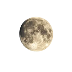 Poster A luminous full moon displaying detailed craters and surface features against a dark sky.