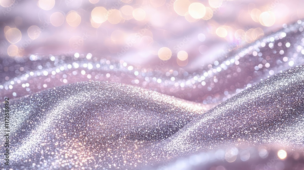Aufkleber Glitter abstract background concept. Close-up of shimmering fabric with sparkling reflections in soft pastel colors.