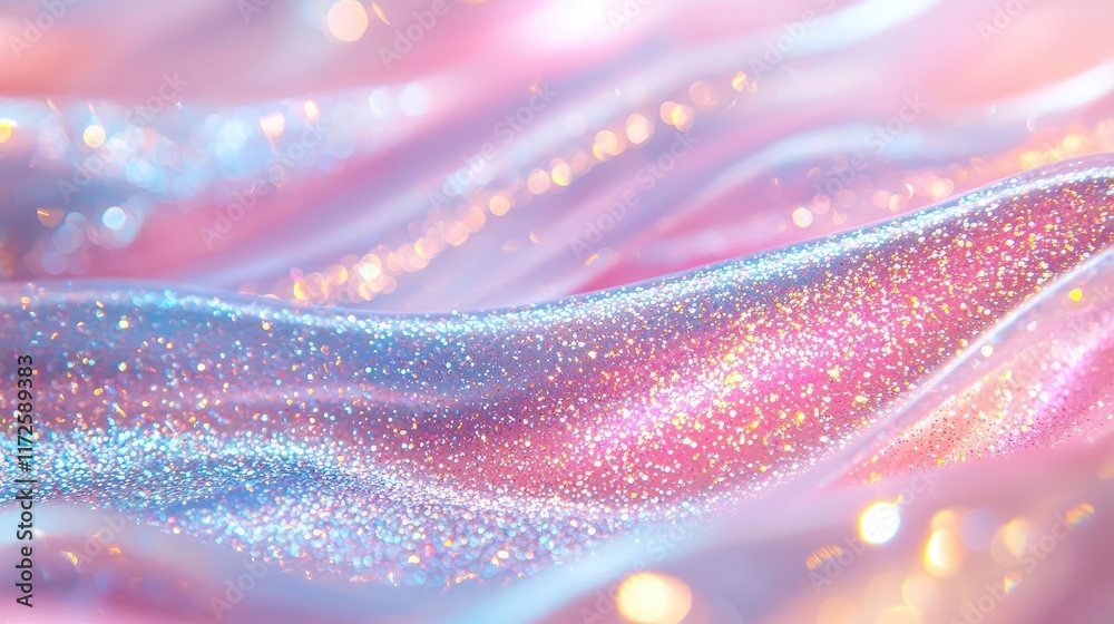 Poster Glitter abstract background concept. A beautiful abstract fabric with shimmering sparkles in pastel colors.