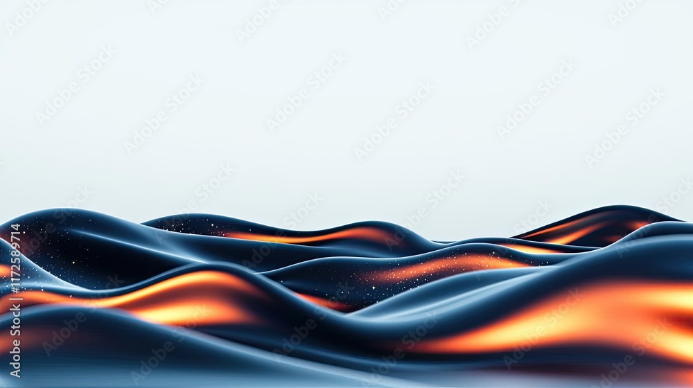 Aufkleber Glitter abstract background concept. Abstract waves with soft gradients create a serene and modern aesthetic.