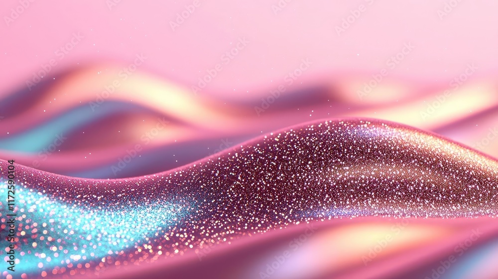 Aufkleber Glitter abstract background concept. Abstract waves of shimmering colors creating a mesmerizing visual effect.