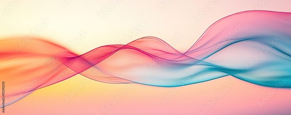 Poster Waves abstract background idea. Dynamic colorful waves creating a soothing and vibrant abstract background.
