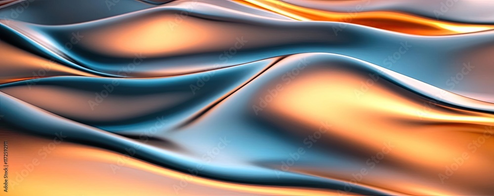Aufkleber Waves abstract background idea. Dynamic waves of vibrant colors create a visually stunning abstract pattern.