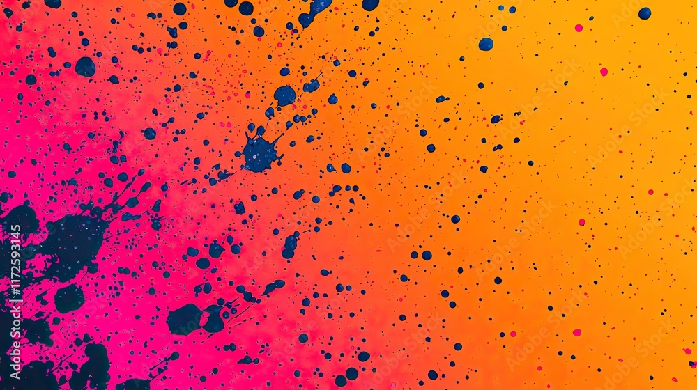 Poster splash abstract background concept. vibrant color splash in pink and orange, ideal for creative desi
