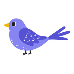 Blue bird cartoon illustration