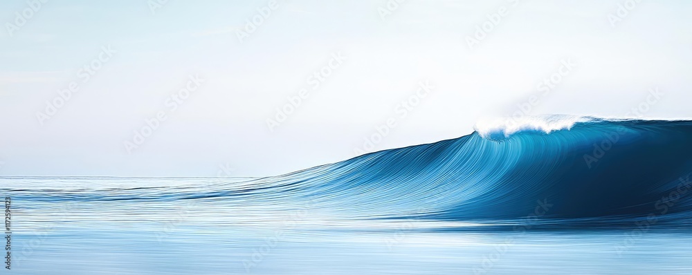 Poster waves abstract background idea. serene ocean wave captured in a calm and tranquil setting, perfect f