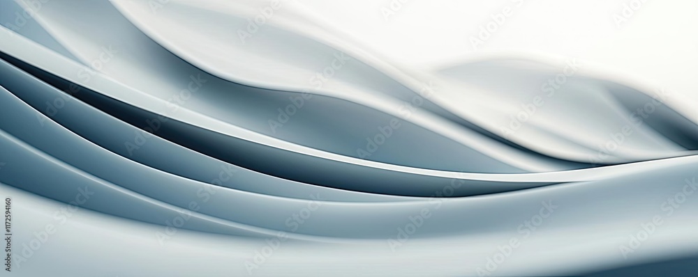 Aufkleber Waves abstract background idea. Abstract waves of light blue fabric create a soothing visual texture and depth.