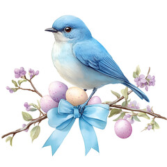 Pastel Easter Garden Clipart Vector Illustration