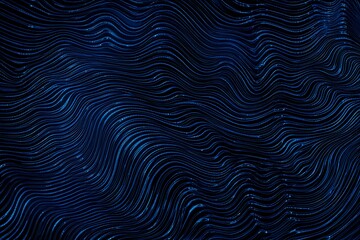 Abstract close-up of a glowing blue digital circuit board, showcasing intricate connections and technological design on a black background.
