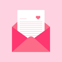 Valentine's day envelope vector