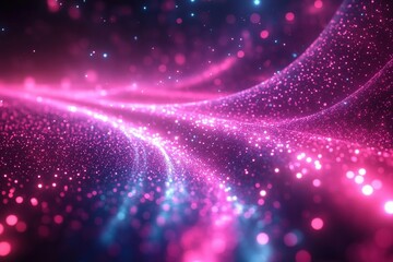 Fototapeta premium Vibrant Abstract Technology Background with Iridescent Features and Sparkling Elements, Ideal for Futuristic Designs and Creative Projects
