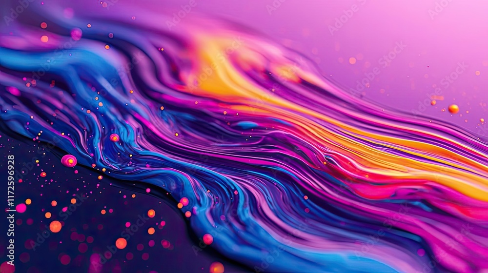 Poster splash abstract background concept. colorful abstract waves with vibrant tones and textures, perfect