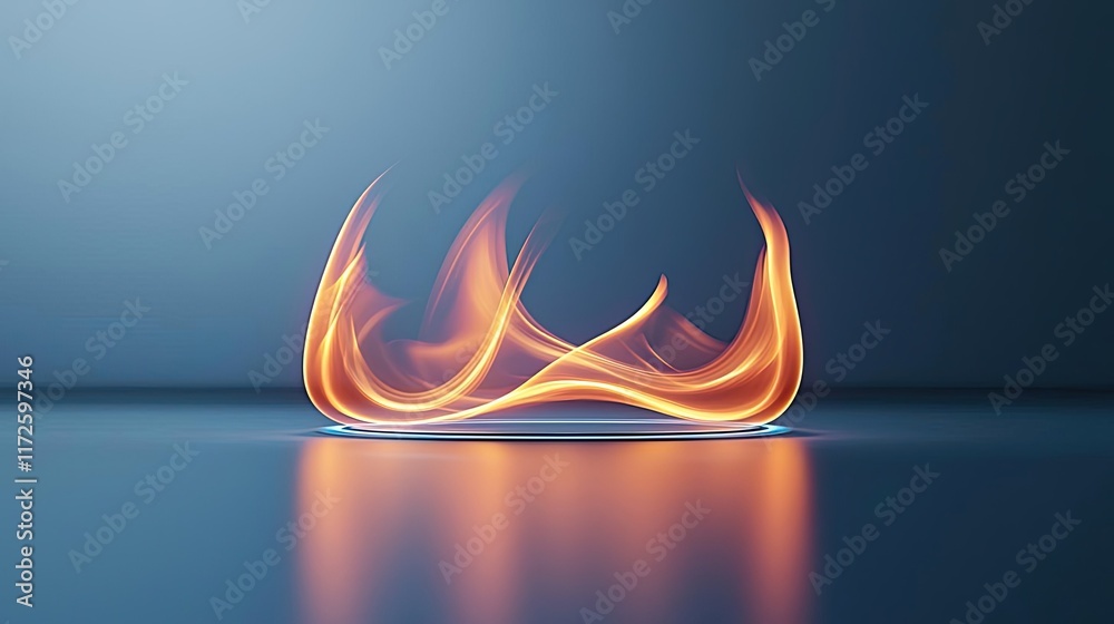 Poster splash abstract background concept. abstract flames dancing on a reflective surface, evoking warmth 