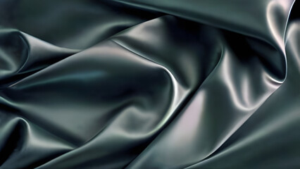 Obraz premium Silk satin dark turquoise. Luxurious background with design preservation. web poster.