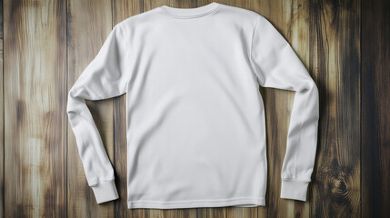 White long sleeve shirt mockup isolated