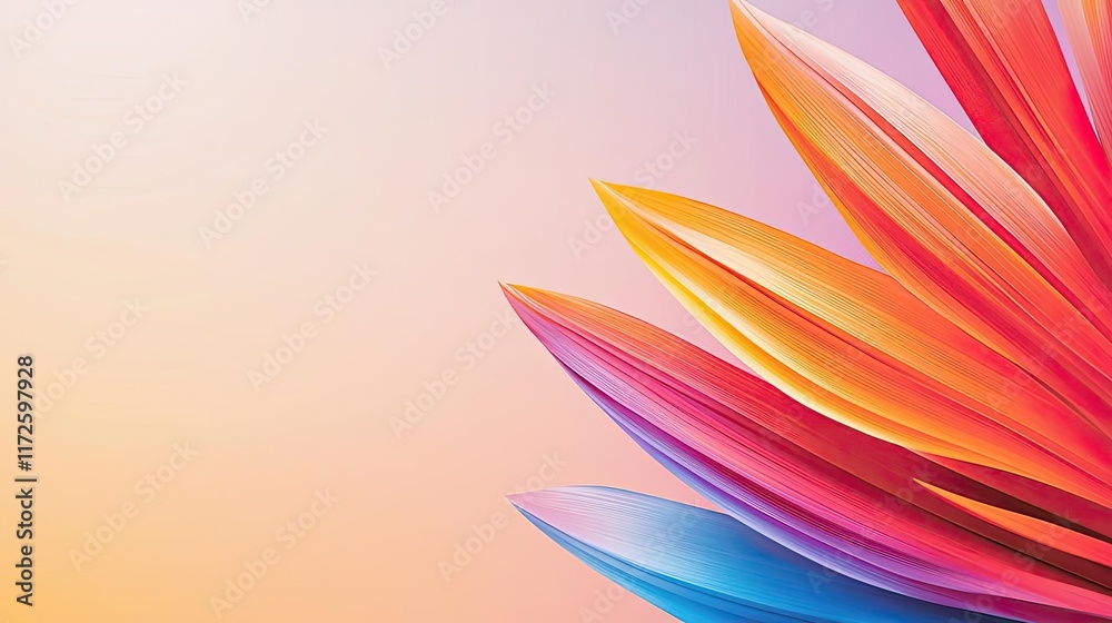 Aufkleber splash abstract background concept. vibrant colorful petals create a stunning floral design and abst