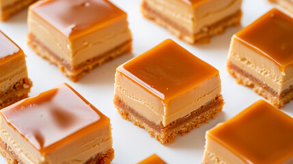 rich caramel drizzled cake squares