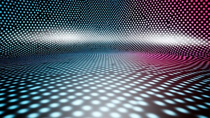 Abstract Blue Pink Dotted Wave Background