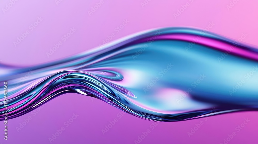 Poster Splash abstract background concept. Abstract wave pattern with vibrant colors creating a smooth flowing design.