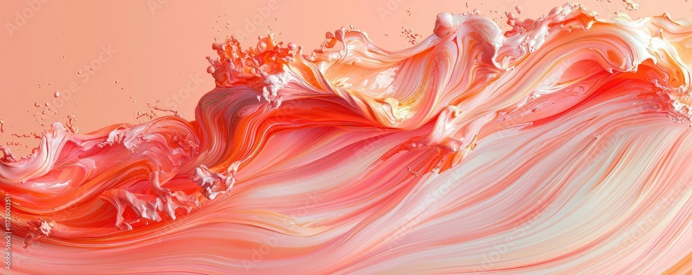 Poster Splash abstract background concept. Abstract splash of vibrant colors creating an energetic and dynamic artwork.